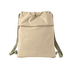 Authentic Pigment Pigment-Dyed Canvas Cinch Sack - Dark/All Putty