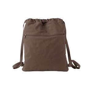 Authentic Pigment Pigment-Dyed Canvas Cinch Sack - Dark/All Java