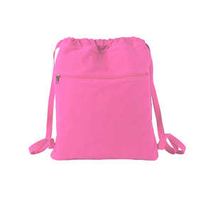 Authentic Pigment Pigment-Dyed Canvas Cinch Sack - Dark/All Pink, Flamingo