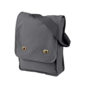 Authentic Pigment Pigment-Dyed Canvas Field Bag - Dark/All Smoke