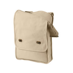 Authentic Pigment Pigment-Dyed Canvas Field Bag - Dark/All Putty