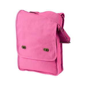 Authentic Pigment Pigment-Dyed Canvas Field Bag - Dark/All Pink, Flamingo