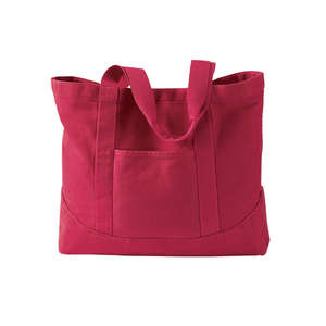 Authentic Pigment Pigment-Dyed Large Canvas Tote - Dark/All Poppy