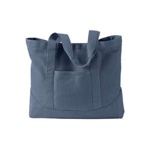 Authentic Pigment Pigment-Dyed Large Canvas Tote - Dark/All Blue, Denim