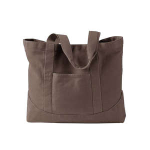 Authentic Pigment Pigment-Dyed Large Canvas Tote - Dark/All Java