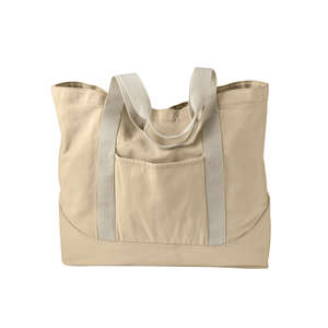 Authentic Pigment Pigment-Dyed Large Canvas Tote - Dark/All Putty