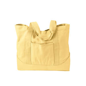 Authentic Pigment Pigment-Dyed Large Canvas Tote - Dark/All Goldenrod