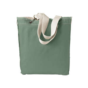 Authentic Pigment Direct-Dyed Raw-Edge Tote - Dark/All Cilantro