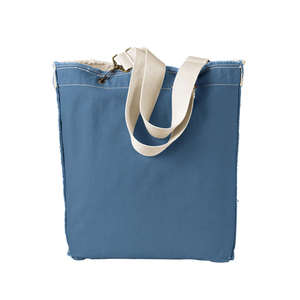 Custom Promotional Authentic Pigment Direct-Dyed Raw-Edge Tote - Dark/All