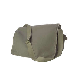 Authentic Pigment Pigment-Dyed Raw-Edge Messenger Bag - Dark/All Khaki