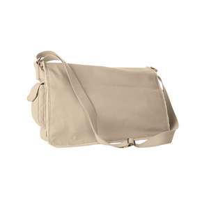 Authentic Pigment Pigment-Dyed Raw-Edge Messenger Bag - Dark/All Putty