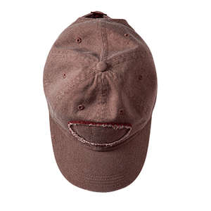 Authentic Pigment 6-Panel Pigment-Dyed Raw-Edge Patch Baseball Cap - Dark/All Java
