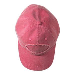 Authentic Pigment 6-Panel Pigment-Dyed Raw-Edge Patch Baseball Cap - Dark/All Poppy