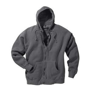 Authentic Pigment 11 oz. Pigment-Dyed Ringspun Full-Zip Hoodie - Dark/All Smoke