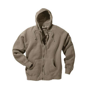 Authentic Pigment 11 oz. Pigment-Dyed Ringspun Full-Zip Hoodie - Dark/All Mocha