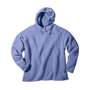 Authentic Pigment 11 oz. Pigment-Dyed Ringspun Boxy Hoodie - Dark/All Blue, Periwinkle