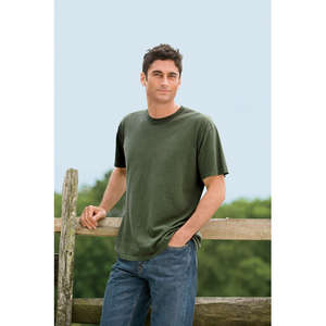 Authentic Pigment 5.6 oz. Pigment-Dyed and Direct-Dyed Ringspun T-Shirt - Dark/All 