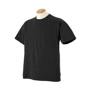 Authentic Pigment 5.6 oz. Pigment-Dyed and Direct-Dyed Ringspun T-Shirt - Dark/All Black, Deep