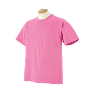 Authentic Pigment 5.6 oz. Pigment-Dyed and Direct-Dyed Ringspun T-Shirt - Dark/All Pink, Flamingo