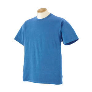 Authentic Pigment 5.6 oz. Pigment-Dyed and Direct-Dyed Ringspun T-Shirt - Dark/All Blue, Western Sky
