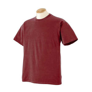Authentic Pigment 5.6 oz. Pigment-Dyed and Direct-Dyed Ringspun T-Shirt - Dark/All Chili