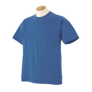 Authentic Pigment 5.6 oz. Pigment-Dyed and Direct-Dyed Ringspun T-Shirt - Dark/All Blue, Indigo