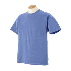 Authentic Pigment 5.6 oz. Pigment-Dyed and Direct-Dyed Ringspun T-Shirt - Dark/All Blue, Periwinkle