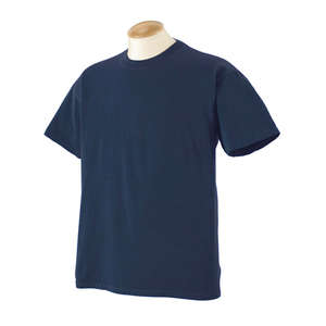 Authentic Pigment 5.6 oz. Pigment-Dyed and Direct-Dyed Ringspun T-Shirt - Dark/All Blue, Deep Navy