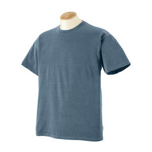 Authentic Pigment 5.6 oz. Pigment-Dyed and Direct-Dyed Ringspun T-Shirt - Dark/All Blue, Slate