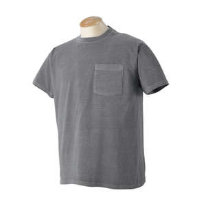 Authentic Pigment 5.6 oz. Pigment-Dyed and Direct-Dyed Ringspun Pocket T-Shirt - Dark/All Smoke