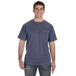 Custom Promotional Authentic Pigment 5.6 oz. Pigment-Dyed and Direct-Dyed Ringspun Pocket T-Shirt - Dark/All