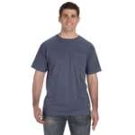Promotional Adult T-Shirts - Authentic Pigment 5.6 oz. Pigment-Dyed and Direct-Dyed Ringspun Pocket T-Shirt - Dark/All