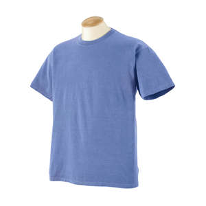 Authentic Pigment Youth 5.6 oz. Pigment-Dyed and Direct-Dyed Ringspun T-Shirt - Dark/All Blue, Periwinkle