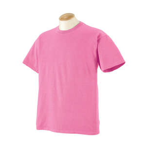 Authentic Pigment Youth 5.6 oz. Pigment-Dyed and Direct-Dyed Ringspun T-Shirt - Dark/All Pink, Flamingo