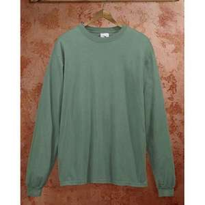 Authentic Pigment 5.6 oz. Pigment-Dyed and Direct-Dyed Ringspun Long-Sleeve T-Shirt - Dark/All