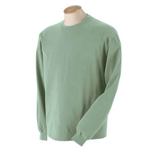 Authentic Pigment 5.6 oz. Pigment-Dyed and Direct-Dyed Ringspun Long-Sleeve T-Shirt - Dark/All Dillweed
