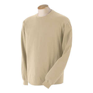 Authentic Pigment 5.6 oz. Pigment-Dyed and Direct-Dyed Ringspun Long-Sleeve T-Shirt - Dark/All Wheat