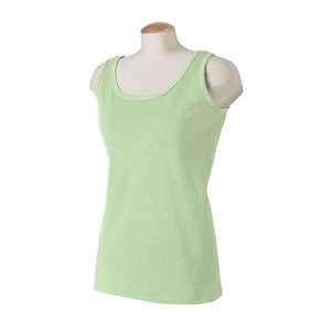 Authentic Pigment Women's 5.6 oz. Pigment-Dyed and Direct-Dyed Tank - Dark/All Celery
