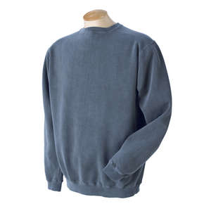 Authentic Pigment 11 oz. Pigment-Dyed Fleece Crew Sweatshirt - Dark/All Blue, Denim