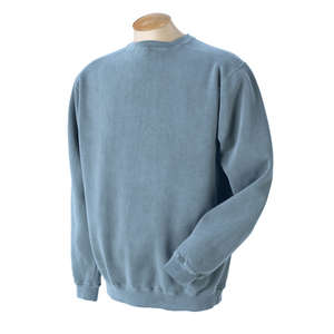 Authentic Pigment 11 oz. Pigment-Dyed Fleece Crew Sweatshirt - Dark/All Blue, Bay