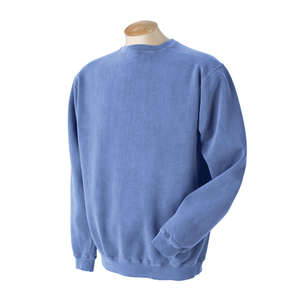 Authentic Pigment 11 oz. Pigment-Dyed Fleece Crew Sweatshirt - Dark/All Blue, Periwinkle
