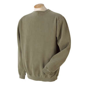 Authentic Pigment 11 oz. Pigment-Dyed Fleece Crew Sweatshirt - Dark/All Khaki, Green