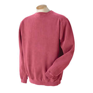 Authentic Pigment 11 oz. Pigment-Dyed Fleece Crew Sweatshirt - Dark/All Red, Nautical