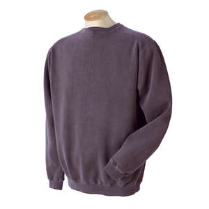 Authentic Pigment 11 oz. Pigment-Dyed Fleece Crew Sweatshirt - Dark/All Plum, Washed