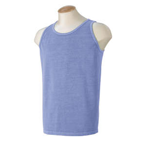 Authentic Pigment 5.6 oz. Pigment-Dyed Tank - Dark/All Blue, Periwinkle