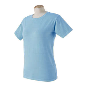 Authentic Pigment Women's 5.6 oz. Pigment-Dyed and Direct-Dyed Ringspun T-Shirt - Dark/All Blue, Surf