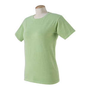 Authentic Pigment Women's 5.6 oz. Pigment-Dyed and Direct-Dyed Ringspun T-Shirt - Dark/All Celery