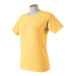 Authentic Pigment Women's 5.6 oz. Pigment-Dyed and Direct-Dyed Ringspun T-Shirt - Dark/All Goldenrod