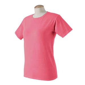 Authentic Pigment Women's 5.6 oz. Pigment-Dyed and Direct-Dyed Ringspun T-Shirt - Dark/All Tulip