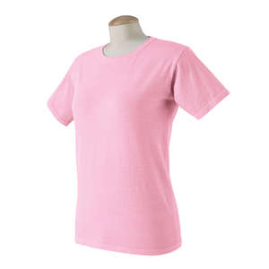 Authentic Pigment Women's 5.6 oz. Pigment-Dyed and Direct-Dyed Ringspun T-Shirt - Dark/All Pink